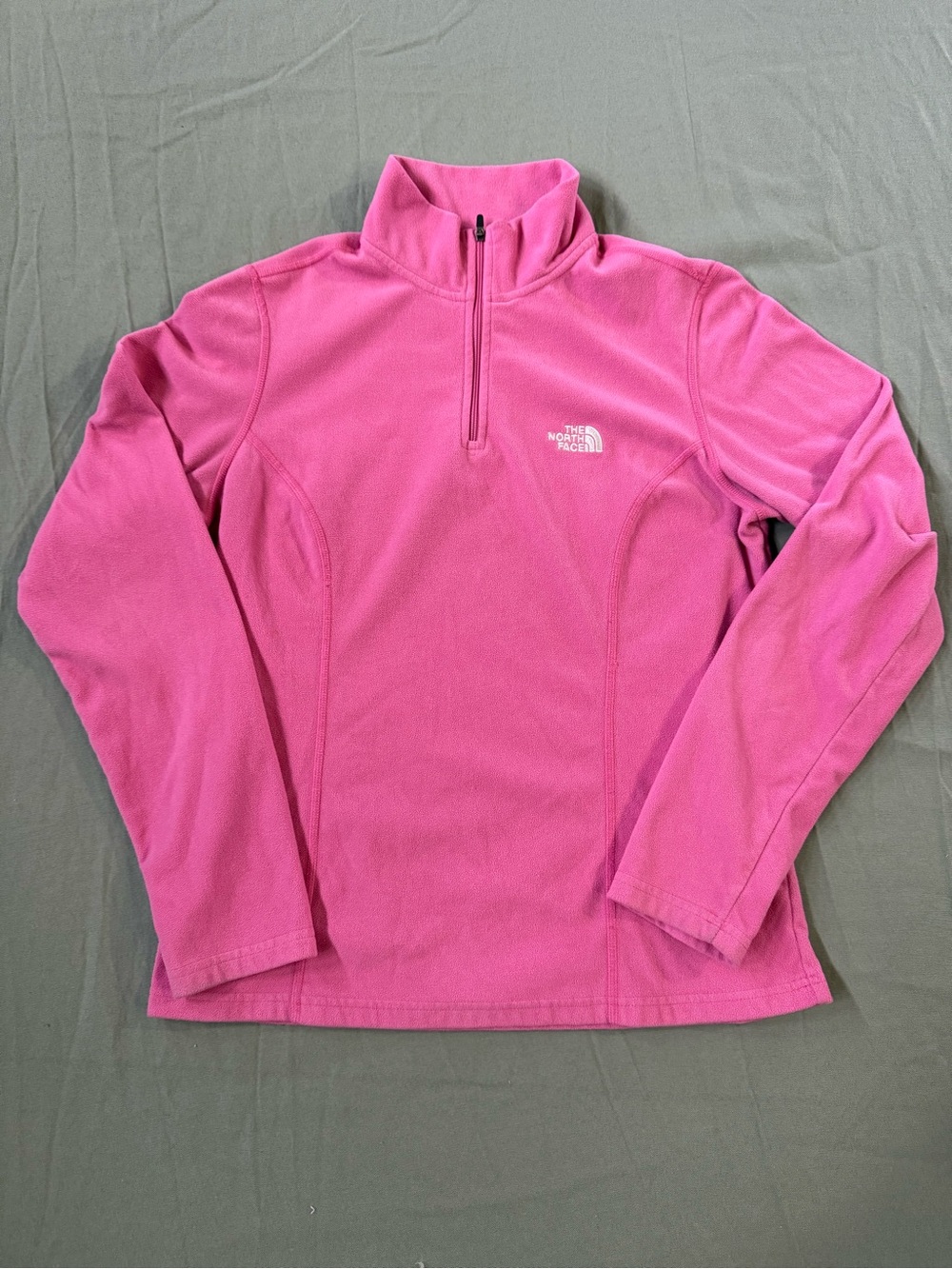 The North Face Women's Fleece Quarter Zip Jacket Pink M